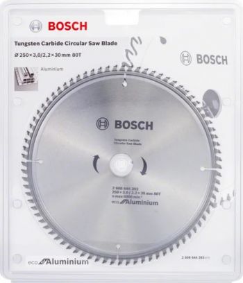 Диск пильный по алюминию Bosch 250x30x80T ECO for Aluminium (2608644393) - Фото №2
