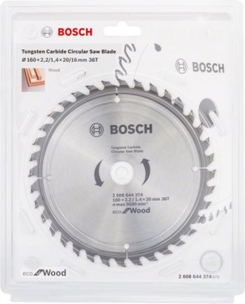 Диск пильный по дереву Bosch 160x20/16x36T ECO for Wood (2608644374) - Фото №2