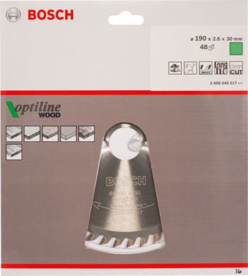 Диск пильный Bosch 190x30x48T OPTILINE (2608640617) - Фото №2