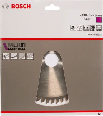 Диск пильный Bosch 190x30x54T MULTIMATER (2608640509) - Фото №2