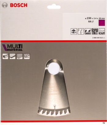 Диск пильный Bosch 230x30x64T MULTIMATER (2608640513) - Фото №2