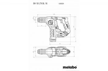 Аккумуляторный перфоратор Metabo BH 18 LTX BL 16 Каркас (600324840) - Фото №4