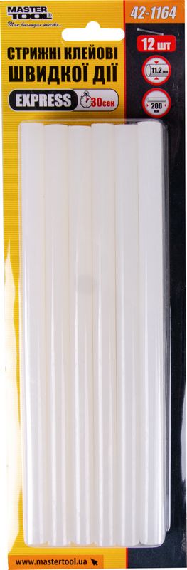 Стержни клеевые Mastertool EXPRESS 11,2х200мм, 12шт, быстрого действия (42-1164) - Фото №2