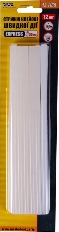 Стержни клеевые Mastertool EXPRESS 7,2х200мм, 12шт, быстрого действия (42-1165) - Фото №2