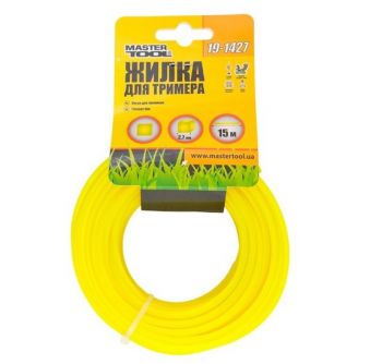Леска для триммера Mastertool 2.7мм х 15мм квадрат (19-1427) - Фото №1