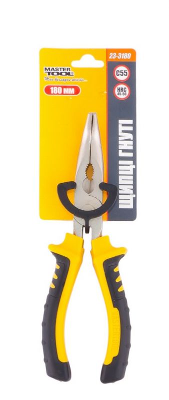 Щипцы гнутые Mastertool 180 мм С55 HRC 45~50 (23-3180) - Фото №2
