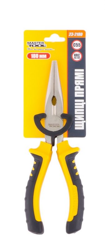 Щипцы прямые Mastertool 180 мм С55 HRC 45~50 (23-2180) - Фото №2