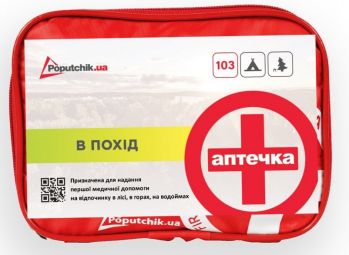 Аптечка медицинская в поход Poputchik согласно ТУ, с карабином (02-039-М) - Фото №1