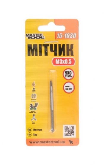 Метчик для нарезания резьбы Mastertool M3х0.5 мм (15-1030) - Фото №2