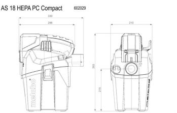 Акумуляторний пилосос Metabo AS 18 HEPA PC Compact (602029850) - Фото №3