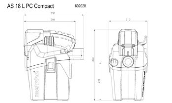 Аккумуляторный пылесос Metabo AS 18 L PC Compact Каркас (602028850) - Фото №3