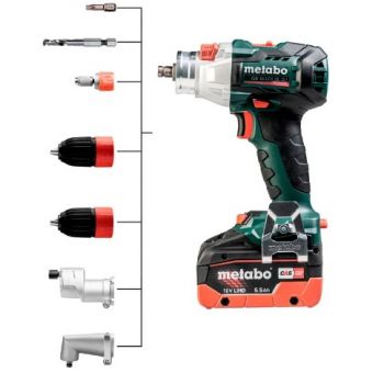 Шуруповерт-резьборез аккумуляторный Metabo GB 18 LTX BL Q I Каркас, два патрона (602362850) - Фото №2