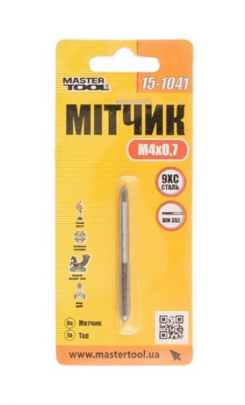 Метчик для нарезания резьбы Mastertool M4х0.7 мм (15-1041) - Фото №2