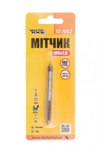 Метчик для нарезания резьбы Mastertool M6х1.0 мм (15-1063) - Фото №2