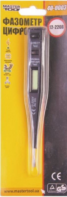 Фазометр цифровой Mastertool 12-220 В (40-0003) - Фото №2