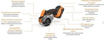 Дискова пила акумуляторна AEG BMMS18SBL-0 18В Каркас (4935472280) - Фото №5