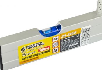 Угольник строительный Mastertool 250 мм AL-AL капсула 0.5 мм/1 м (30-4250) - Фото №3