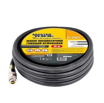 Шланг армированный резиновый Mastertool 8х15мм, 15м (81-8462) - Фото №1