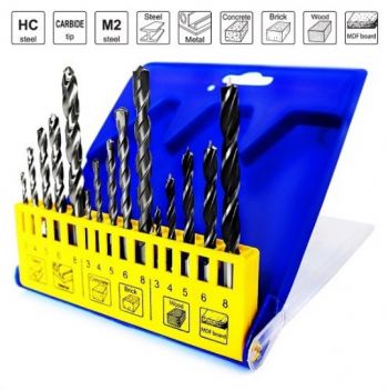 Набор сверл комбинированный S+R 15 шт. (216300015) - Фото №2