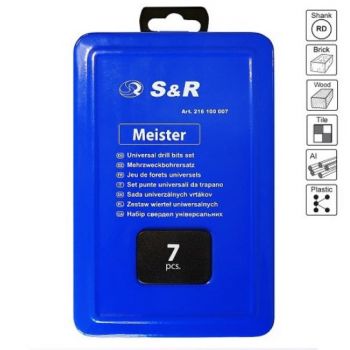 Набор сверл универсальных S+R 4-12 мм, 7 шт.(216100007) - Фото №2