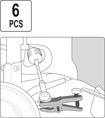 Набор съемников подшипников YATO YT-06157 - Фото №5