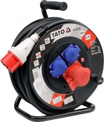 Удлинитель на катушке 25 метров YATO YT-8120 - Фото №1