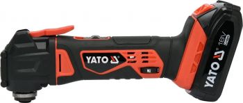 Багатофункційний ручний інструмент (реноватор) акумуляторний YATO Li-Ion 18 В, 2 Агод, із зарядним пристроєм (YT-82818) - Фото №2