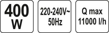Насос для грязной воды сетевой YATO YT-85330 - Фото №6
