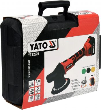 Полировальная эксцентриковая машина аккумуляторная YATO YT-82920 - Фото №5