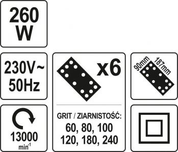 Шлифмашина вибрационная YATO YT-82230 - Фото №5