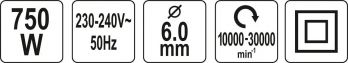 Прямая шлифмашина YATO YT-82080 - Фото №4