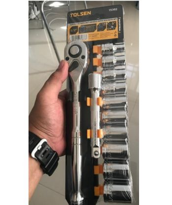 Трещотка с набором головок Tolsen 1/2" 12 шт. (15392) - Фото №3