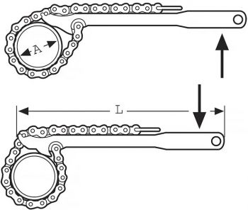 Ключ трубный цепной Super-Ego R/L 300 мм (107120000) - Фото №2