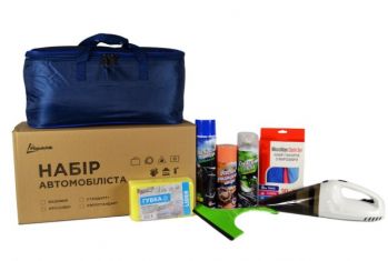 Сумка набір автомобіліста Для догляду за авто Poputchik 01-174-IS - Фото №1