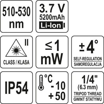 Лазерный нивелир YATO YT-30436 - Фото №6