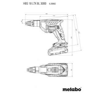 Шуруповерт акумуляторний Metabo HBS 18 LTX BL 3000 (620062500) - Фото №4