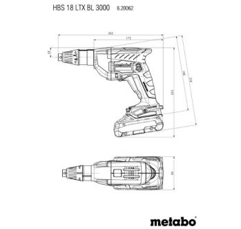 Шуруповерт акумуляторний Metabo HBS 18 LTX BL 3000 Каркас (620062840) - Фото №3