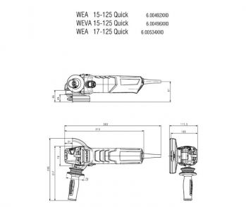 Болгарка мережева Metabo WE 19-125 Q M-Brush (613105000) - Фото №3