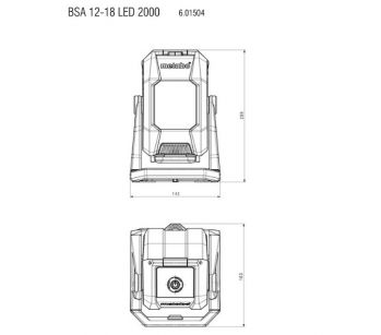 Прожектор аккумуляторный Metabo BSA 12-18 LED 2000 Каркас (601504850) - Фото №6