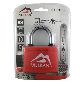 Замок навесной Vulkan PVC BX0163 (90462) - Фото №2