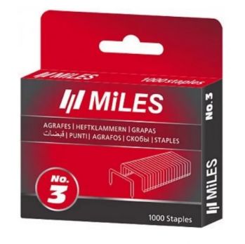 Скобы Miles 1000 шт. (No.3-6MM) - Фото №2