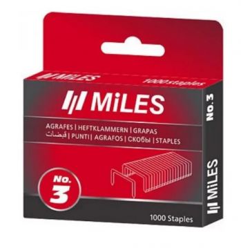 Скобы Miles 1000 шт. (No.3-10MM) - Фото №2