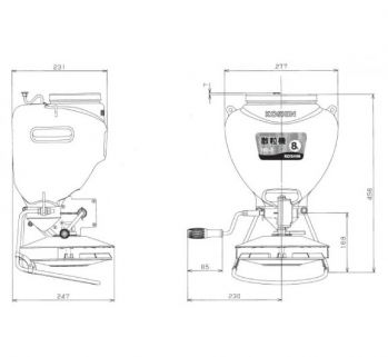 Ручной разбрасыватель удобрений Koshin HD-8 (0458828) - Фото №2