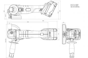 Болгарка акумуляторна Metabo W 18 7-125 (602371510) - Фото №6
