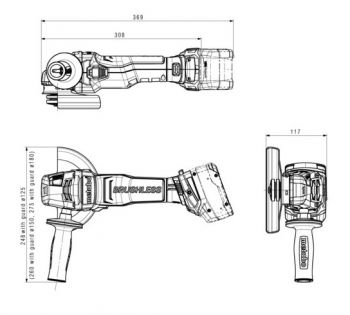 Болгарка аккумуляторная Metabo WVB 18 LTX BL 15-125 Quick (601731850) - Фото №6