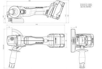 Болгарка аккумуляторная Metabo W 18 L BL 9-125 Каркас (602374860) - Фото №6