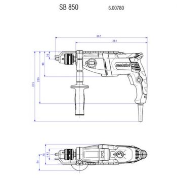 Дриль ударний Metabo SB 850-2 (600780000) - Фото №6