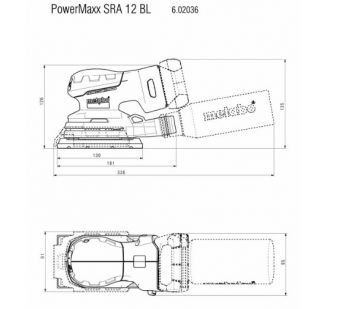 Шлифмашина аккумуляторная Metabo PowerMaxx SRA 12 BL SET Каркас (602036920) - Фото №5