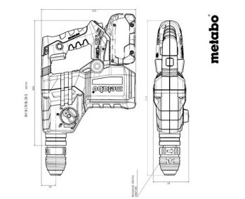 Перфоратор аккумуляторный Metabo KH 18 LTX BL 28 Q (601715660) - Фото №6