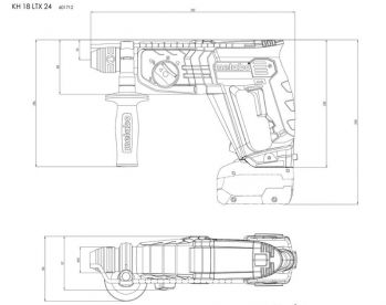 Перфоратор аккумуляторный Metabo KH 18 LTX 24 Каркас (601712840) - Фото №2